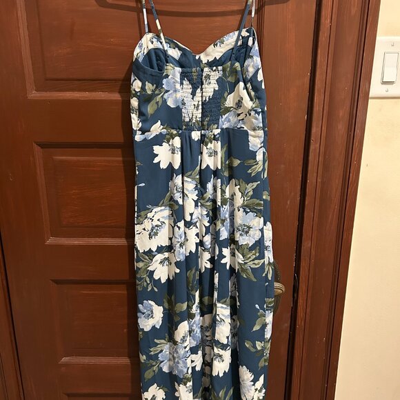 Abercrombie Camille Midi Floral Dress with Slit - Picture 3 of 4